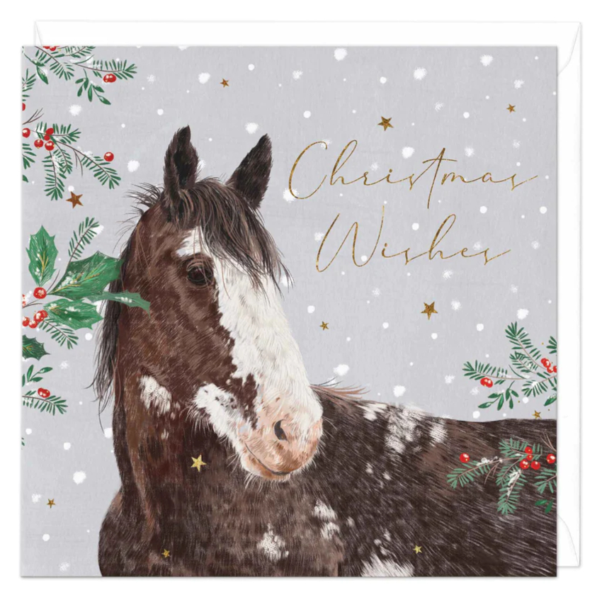 Christmas Cards Whistlefish Horse Motif Clydesdale Horse