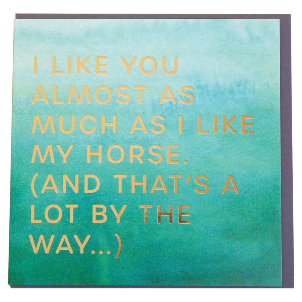 Kort Gubblecote I like You Almost As Much As A Like My Horse