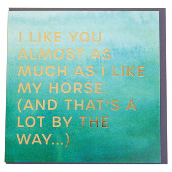 Kort Gubblecote I like You Almost As Much As A Like My Horse