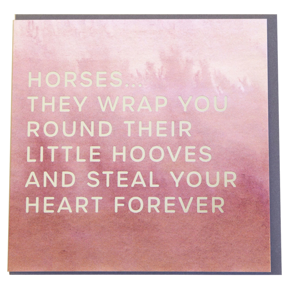 Card Gubblecote Horses They Steel Your Heart