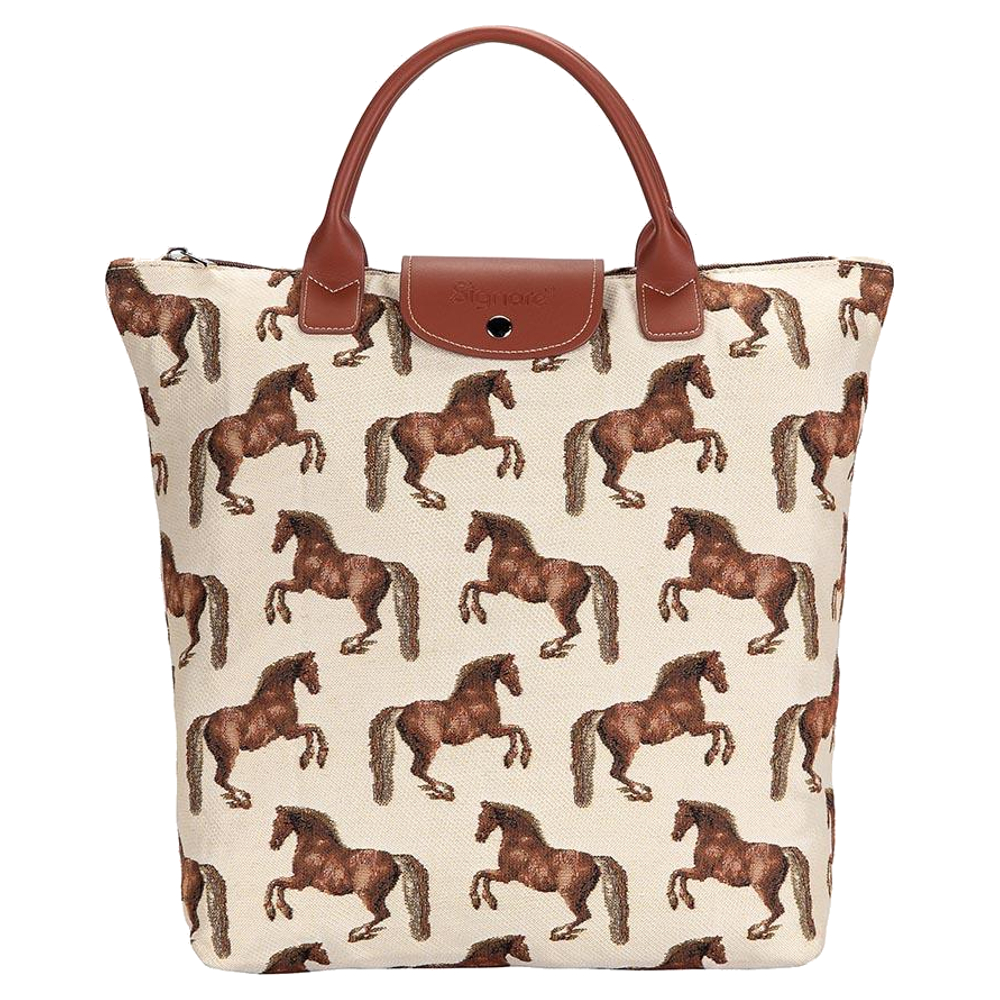 Foldable Shopping Bag Signare Horse Motif Whistlejacket