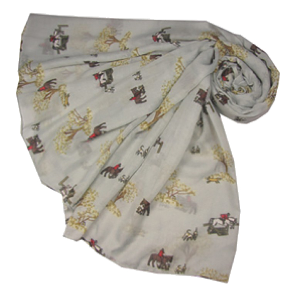 Scarf Grays 1922 Rävjaktsmotiv Grå