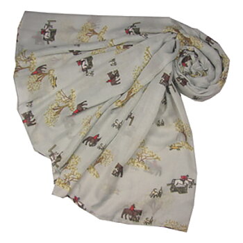 Scarf Grays 1922 Rävjaktsmotiv Grå