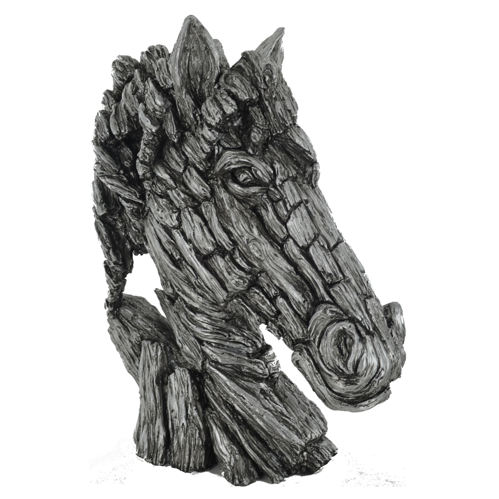 Horse Sculpture Horse Head Wooden Style - 2