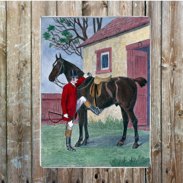 Metal sign Vintage Rider Mounting