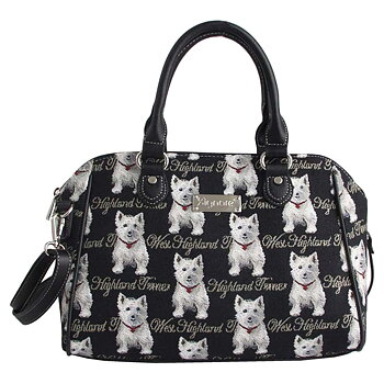 Bowler Bag Signare Dog Motif Westie