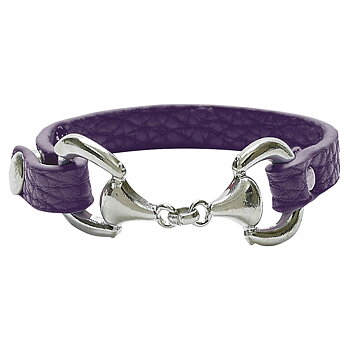 Bracelet AWST Intl Silver Snaffle Purple