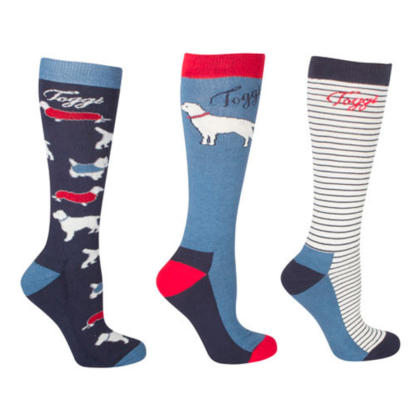 Ridstrumpor Toggi Hundmotiv Raine Night Blue 3-pack