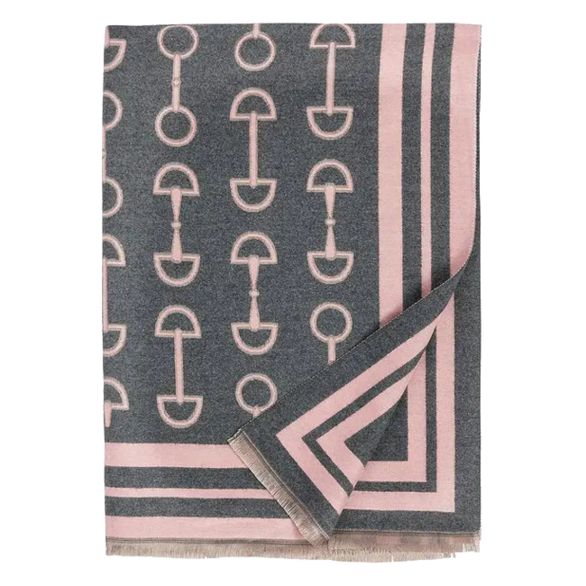 Shawl AWST Intl Snaffle Bits Grey/Pink