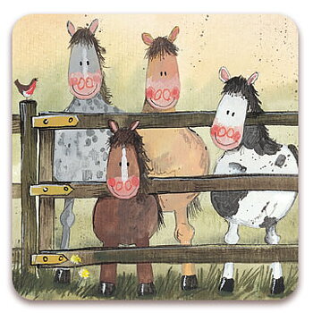 Kylskåpsmagnet Alex Clark Hästmotiv Ponies