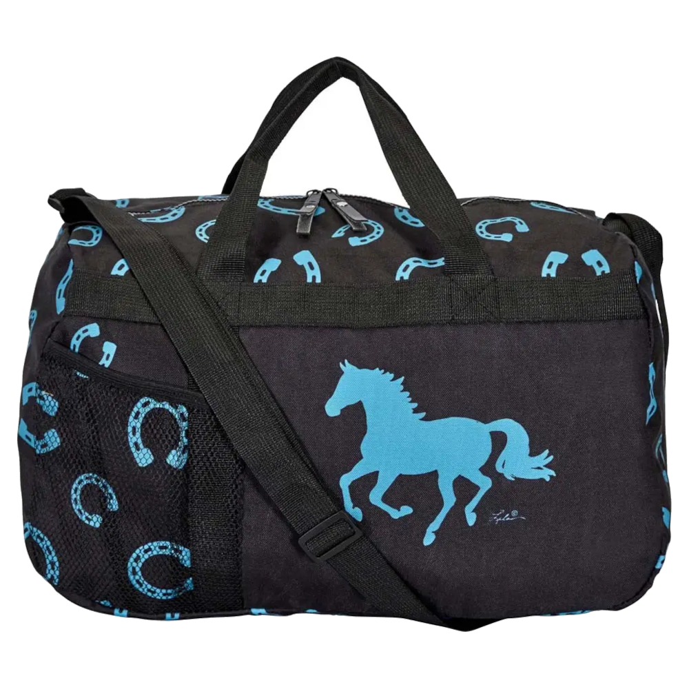 Duffle Bag AWST Intl Horse Motif Galloping Horse Turquoise