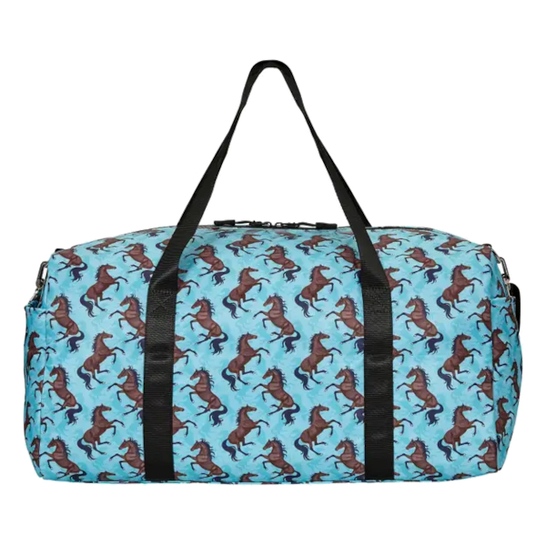 Duffelbag AWST Intl Hästmotiv Galloping Horses Turkos