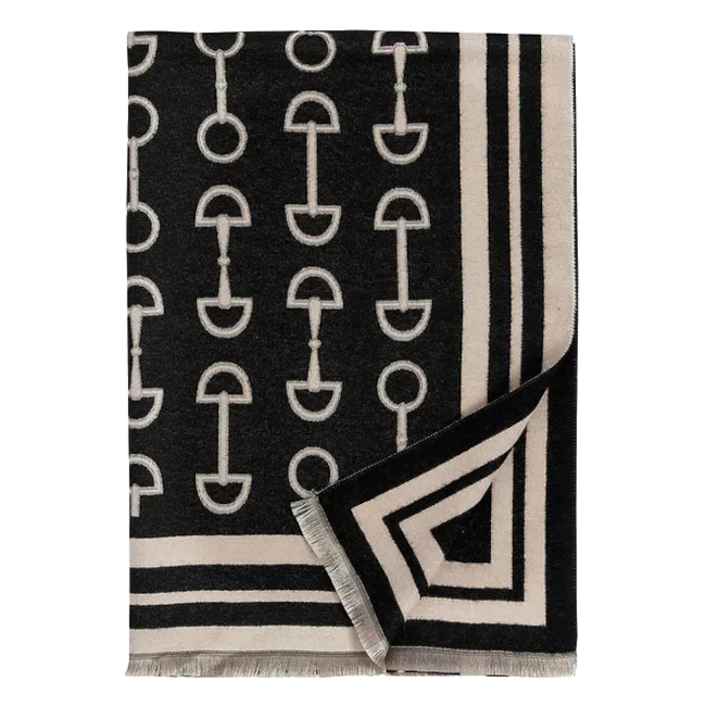 Scarf AWST Intl Snaffle Bits Black/Beige