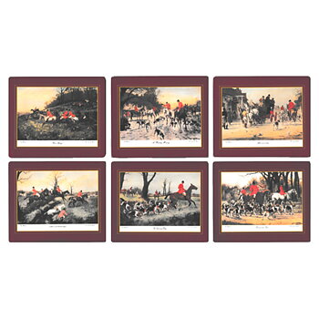Coasters Lady Clare Fox Hunting 6-pack