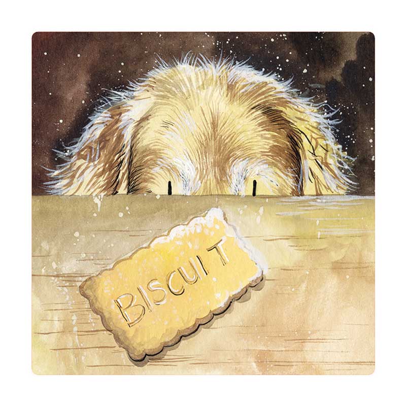 Kylskåpsmagnet Alex Clark Hundmotiv Biscuit