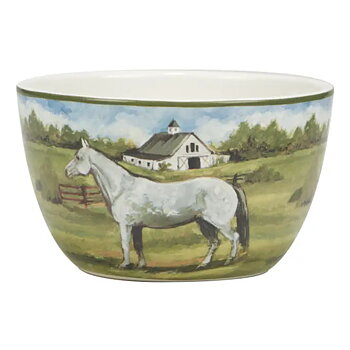 Skål Certified International Hästmotiv Gray Horse