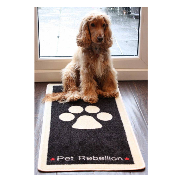 Hallmatta Pet Rebellion Stop Muddy Paws Svart  - 2