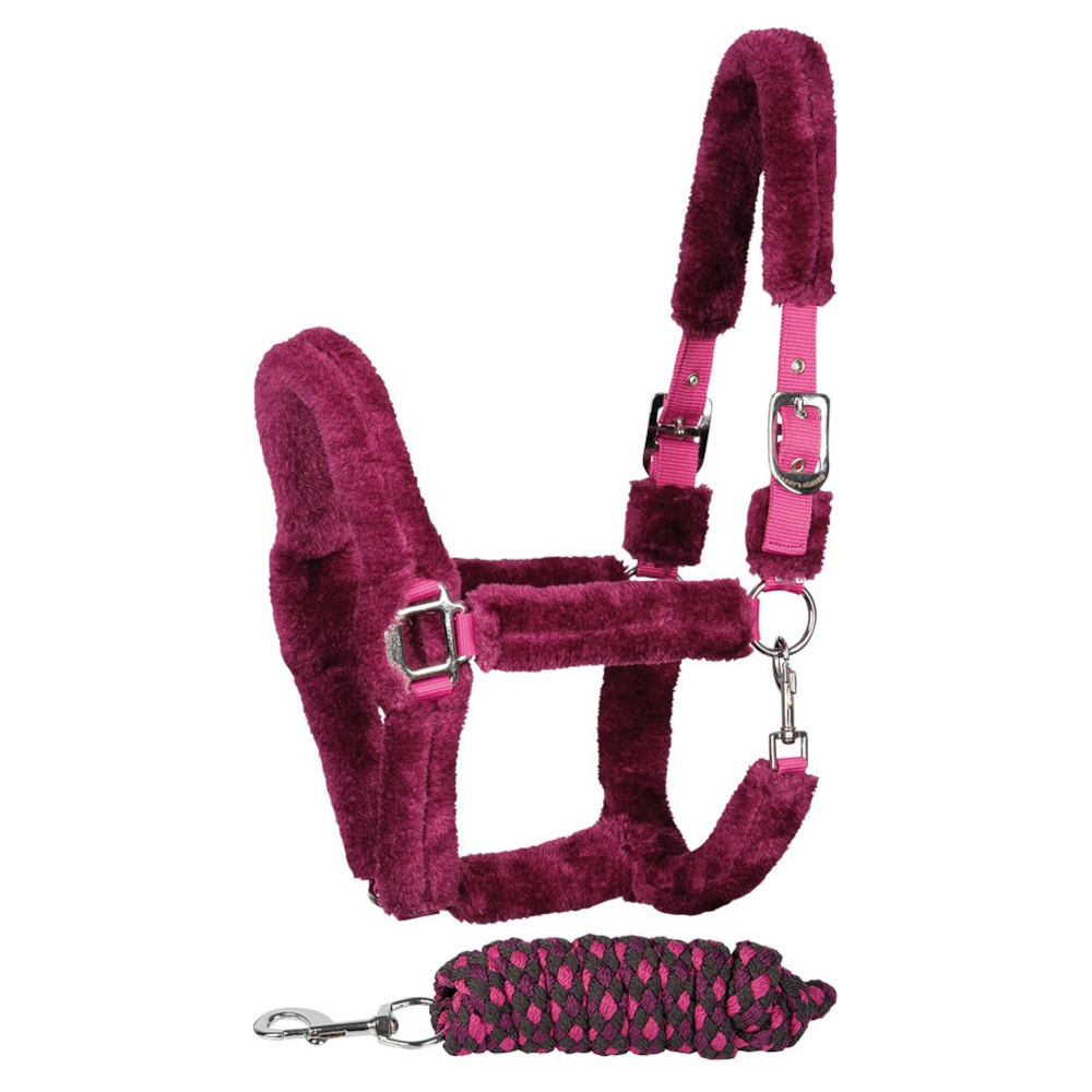 Headcollar Harrys Horse Faux Fur Dahlia