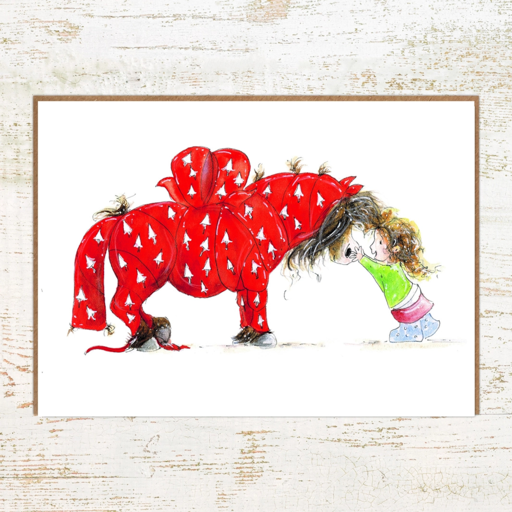 Julkort Pony Nut Gifts Hästmotiv Wrapped Up Pony
