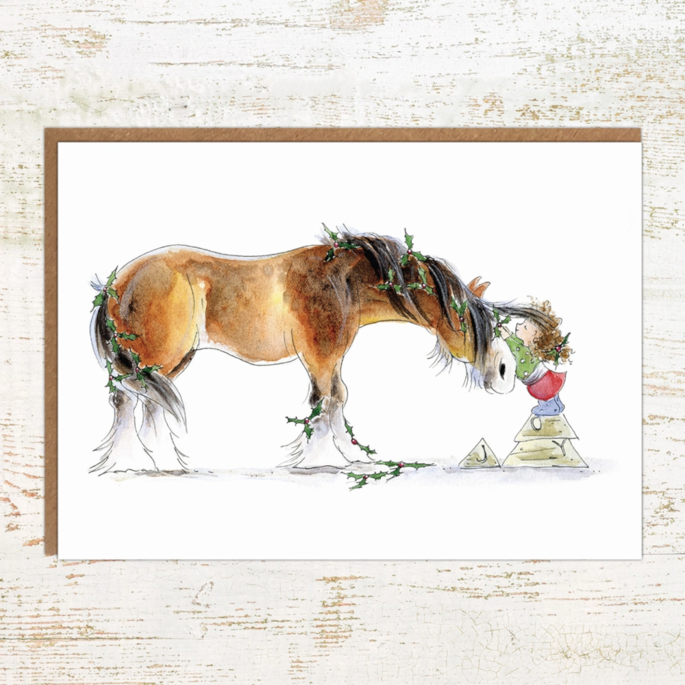 Julkort Pony Nut Gifts Hästmotiv Clydie Joy