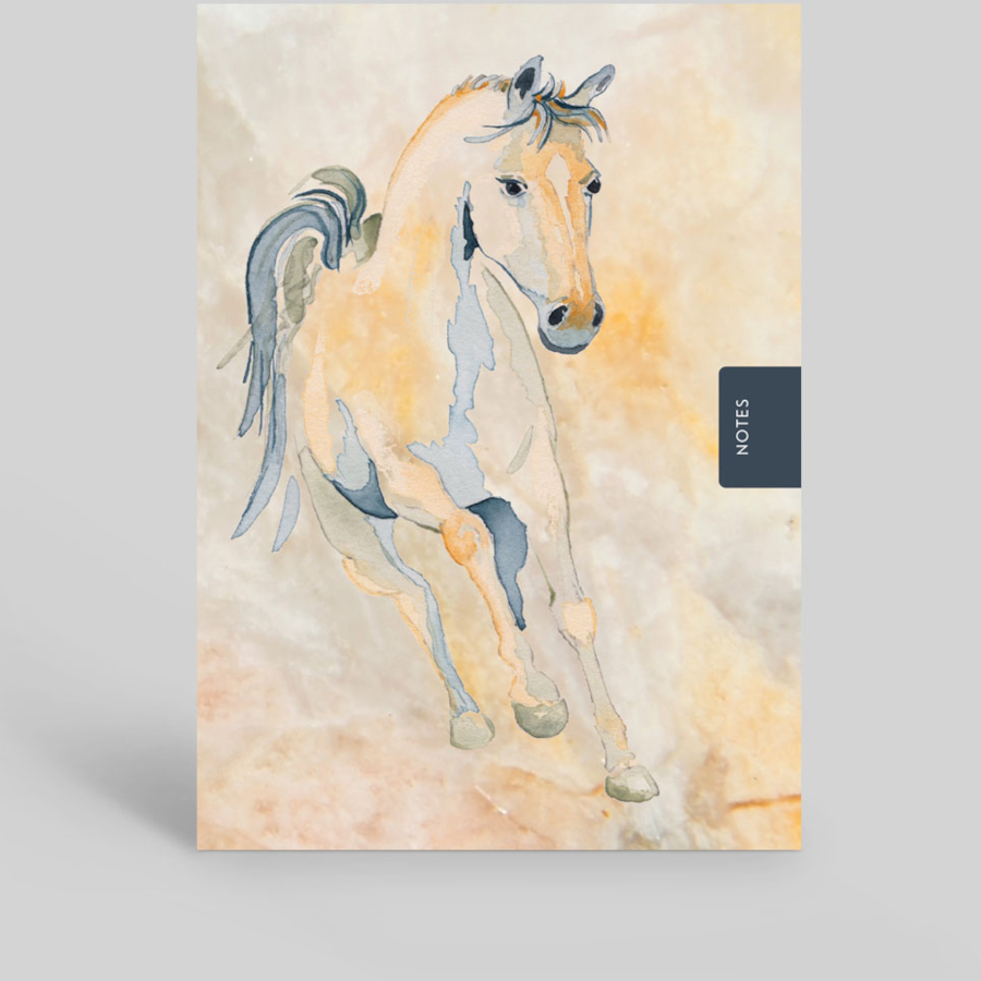 Anteckningsbok Deckled Edge Art Hästmotiv Galloping Horse - 2