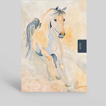 Anteckningsbok Deckled Edge Art Hästmotiv Galloping Horse