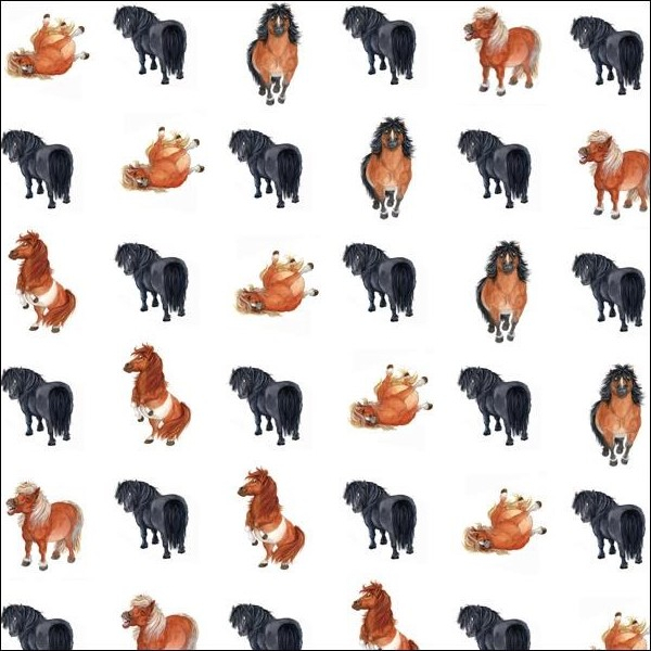 Gift Wrap Otter House Horse Motif Alisons Animals Pony