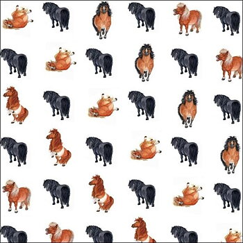 Gift Wrap Otter House Horse Motif Alisons Animals Pony