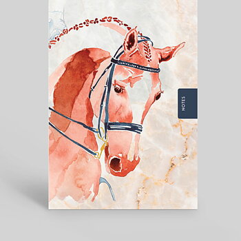 Anteckningsbok Deckled Edge Art Hästmotiv Competition Horse