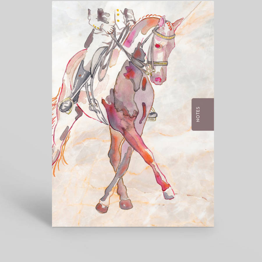 Notebook Deckled Edge Art Horse Motif Dressage Horse - 2