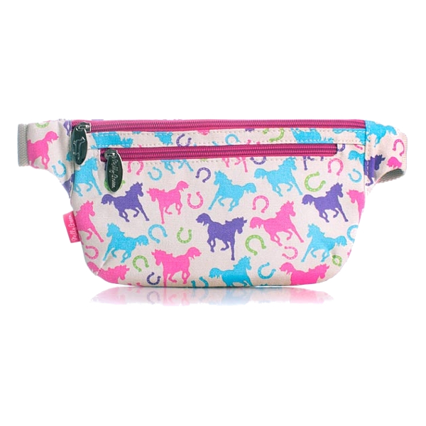 Waist Bag Milly Green Horse Motif Playful Ponies