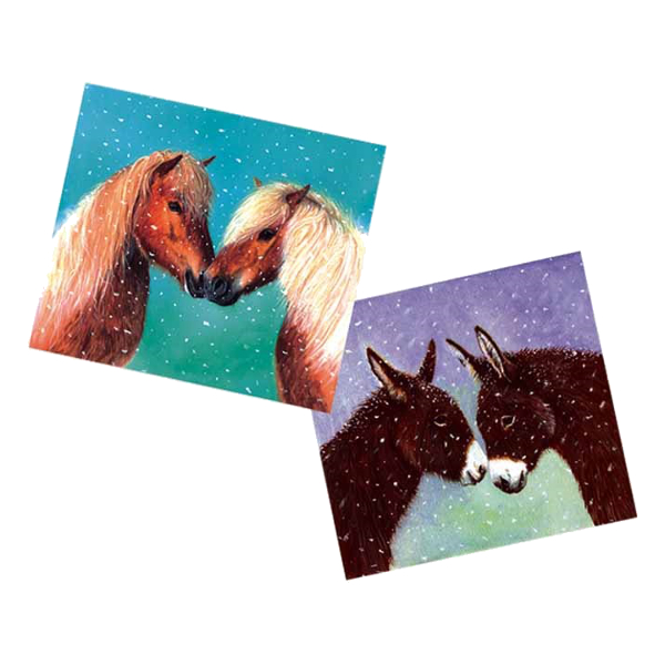 Julkort Grays 1922 Hästmotiv Ponies And Donkeys 10-pack