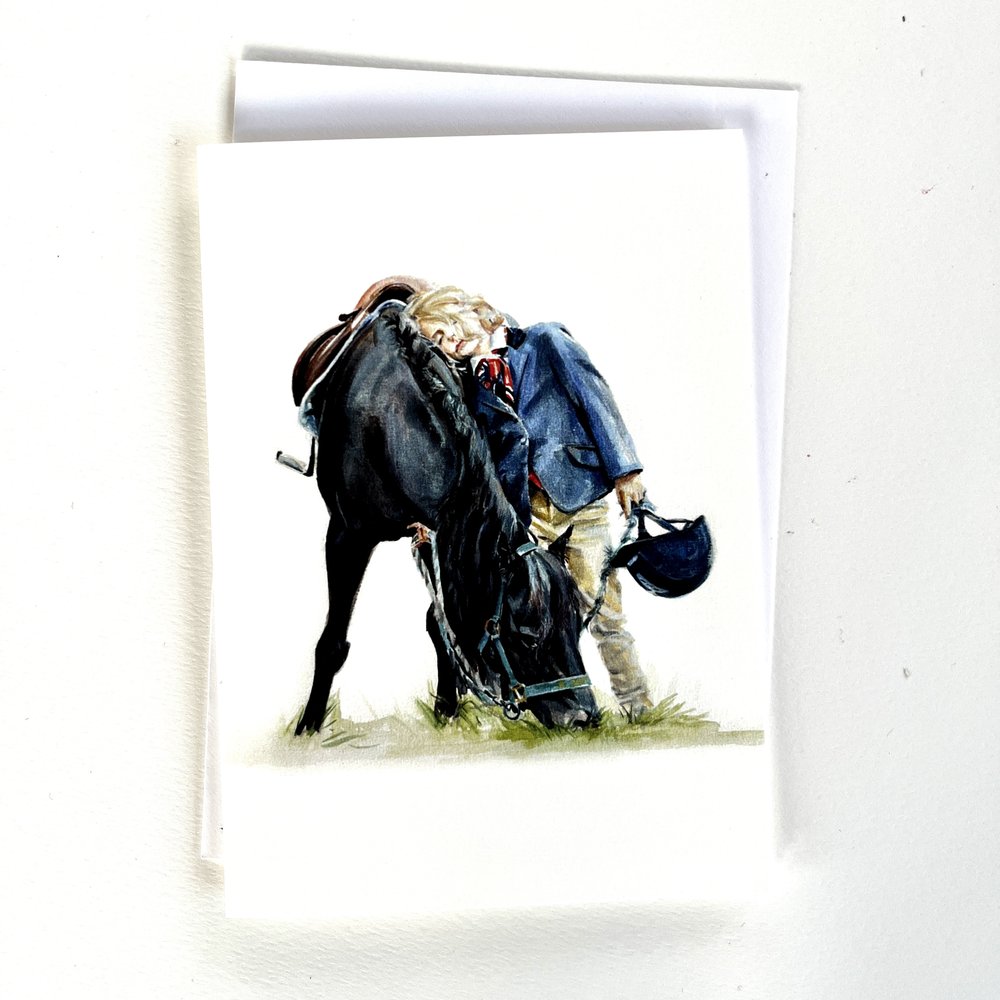Greeting Card Susel & Co Horse Motif Two Hearts