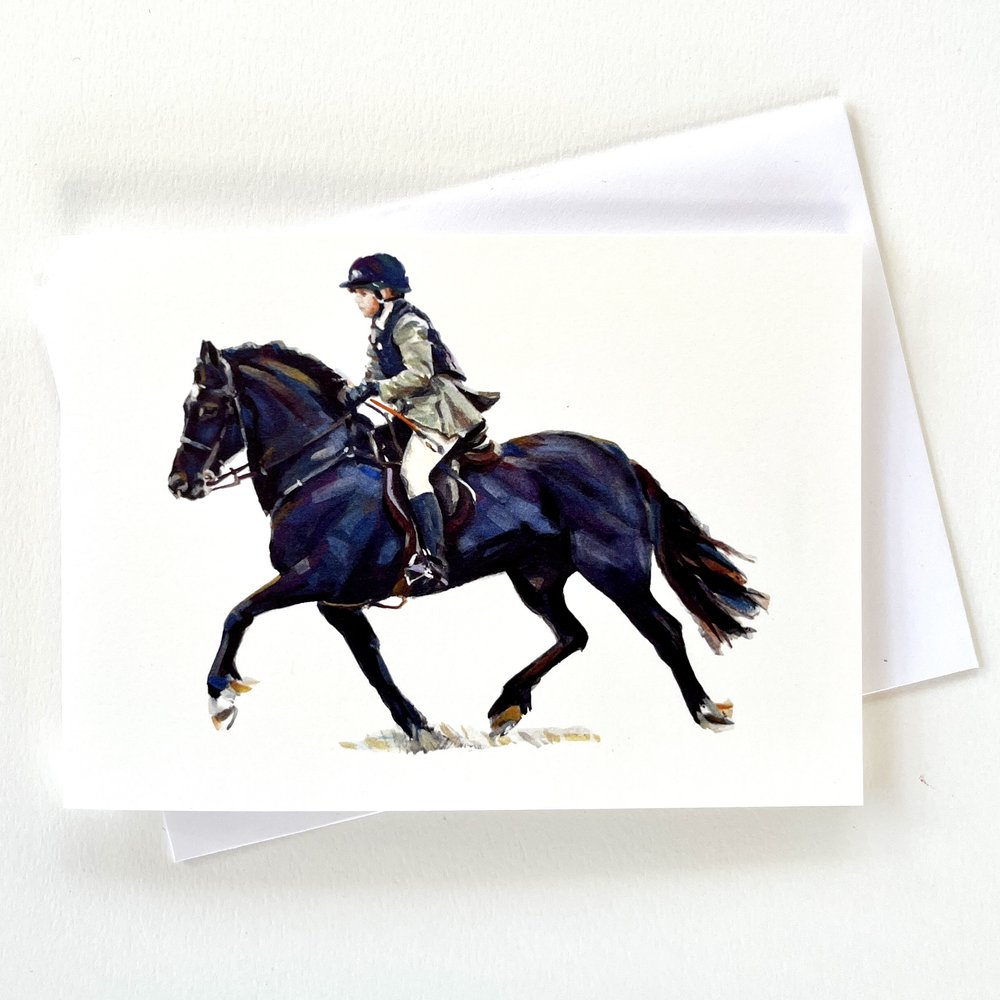 Kort Susel & Co Hästmotiv Blue Horse