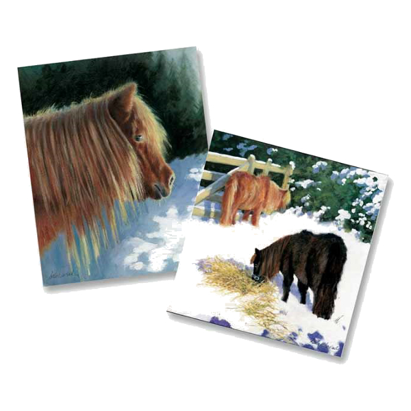 Julkort Grays 1922 Hästmotiv Snow Ponies 10-Pack - 2