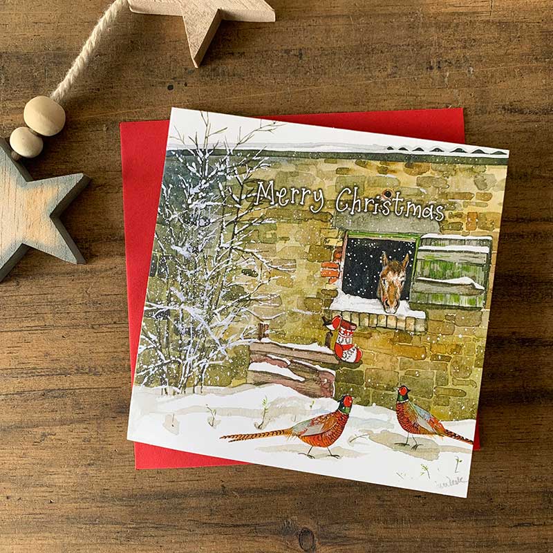 Christmas Cards Alex Clark Horse Motif Christmas Horse 8-pack