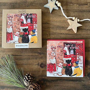 Christmas Cards Alex Clark Horse Motif Glad Tidings 8-pack