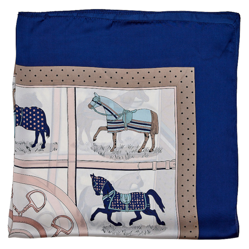 Scarf Harrys Horse Myrtle Navy - 2