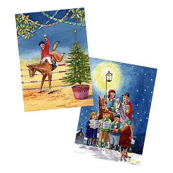 Julkort Grays 1922 Hästmotiv Festive Spirit 10-Pack