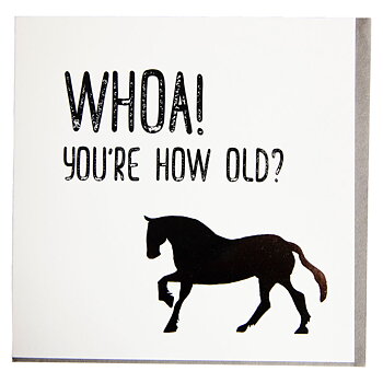 Birthday Card Gubblecote Whoa You're How Old?