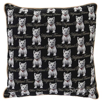 Cushion Signare Dog Motif Westie