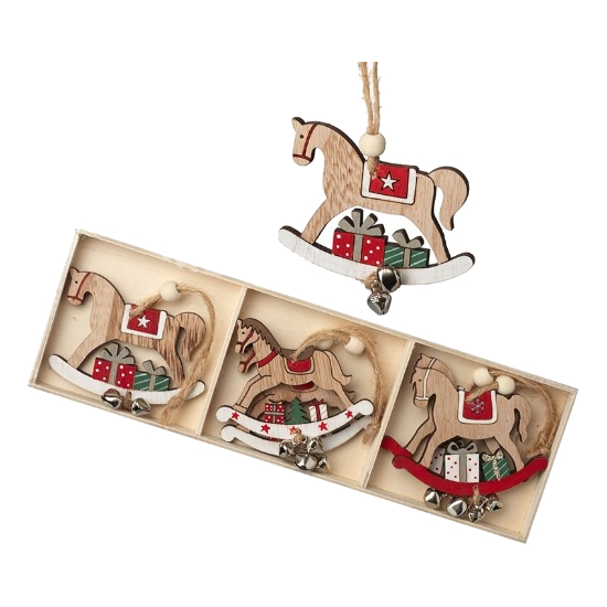 Julgranshängen Gunghästar 6-pack