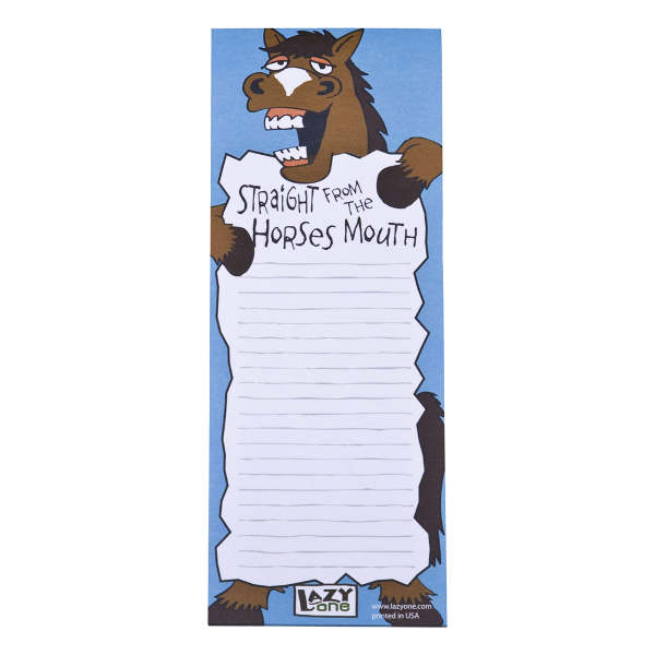 Magnetic Notepad Lazy One Horse Motif Straight From The Horse's Mouth