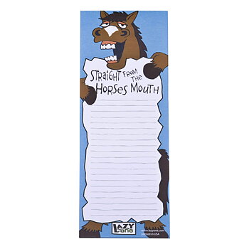 Magnetic Notepad Lazy One Horse Motif Straight From The Horse's Mouth