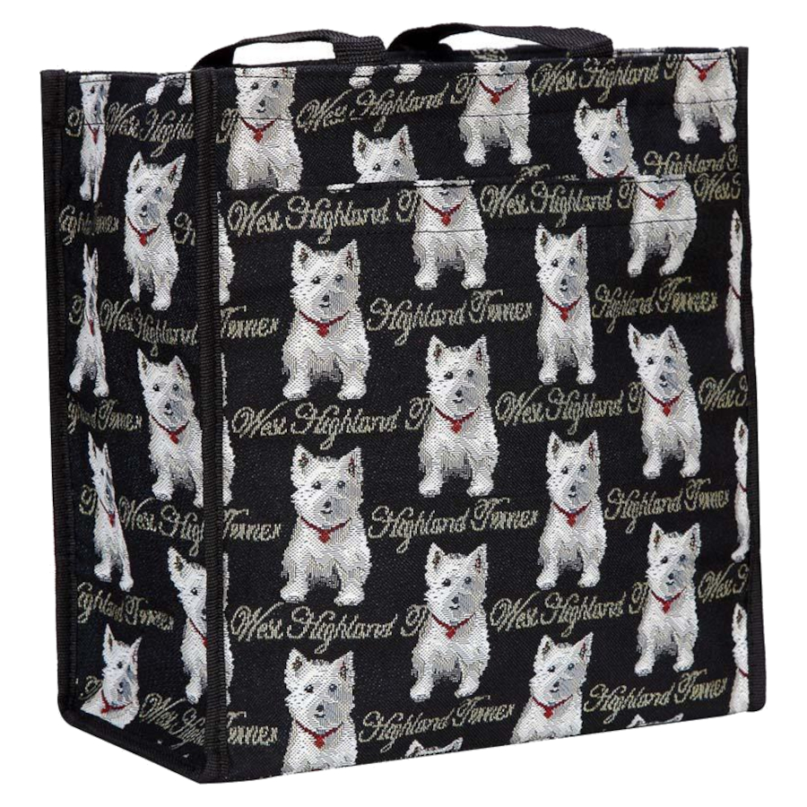 Shopper Signare Dog Motif Westie Black