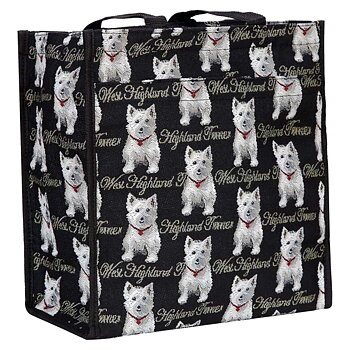 Shopper Signare Dog Motif Westie Black