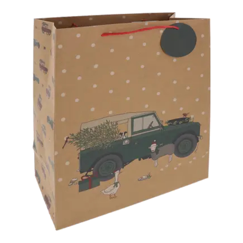 Christmas Bag Emma Lawrence Designs Green Landrover