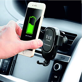 Mobilhållare med trådlös laddare (Qi)