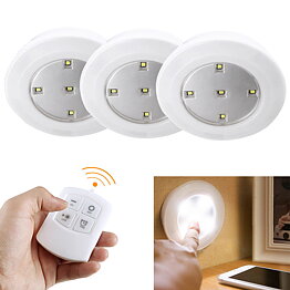3 st LED Spots med fjärrkontroll