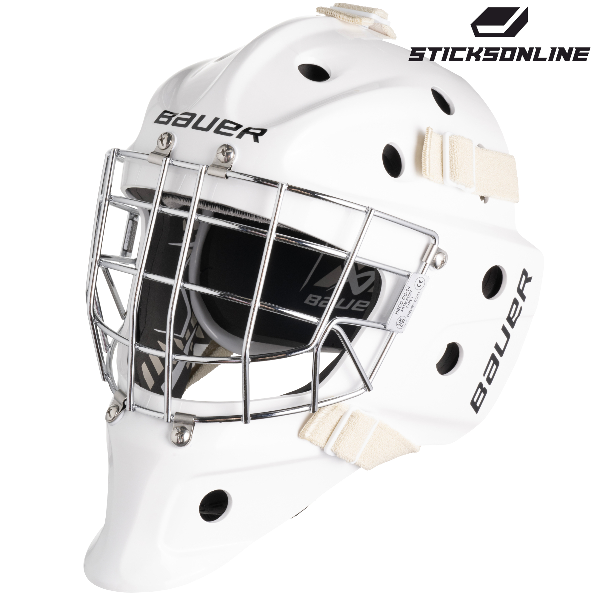S24 Bauer 930 Goalie Mask White - Jr